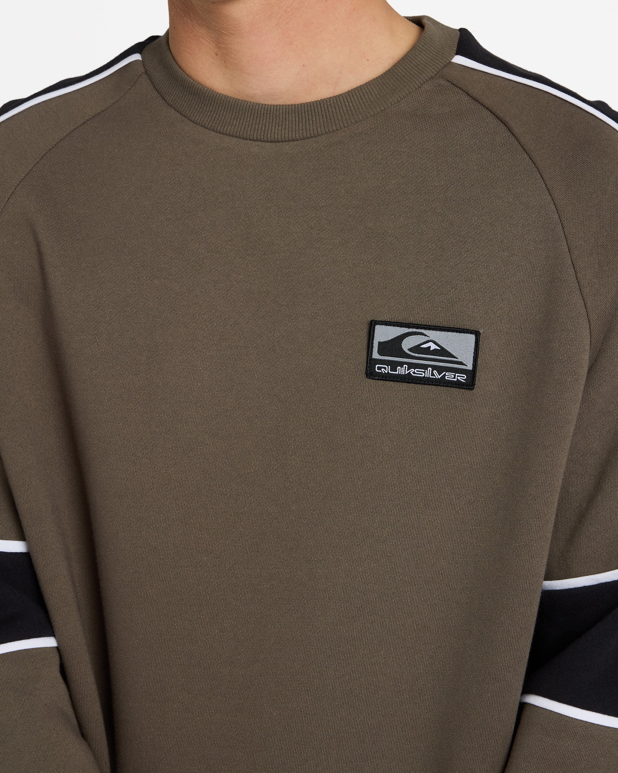 Mens Lines Panel Crew Jumper