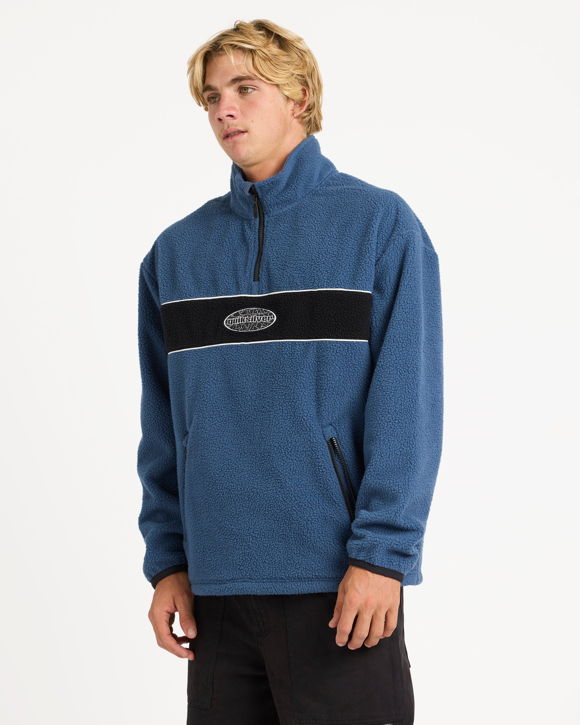 Mens Mercury Panel 1/4 Zip Fleece Jumper