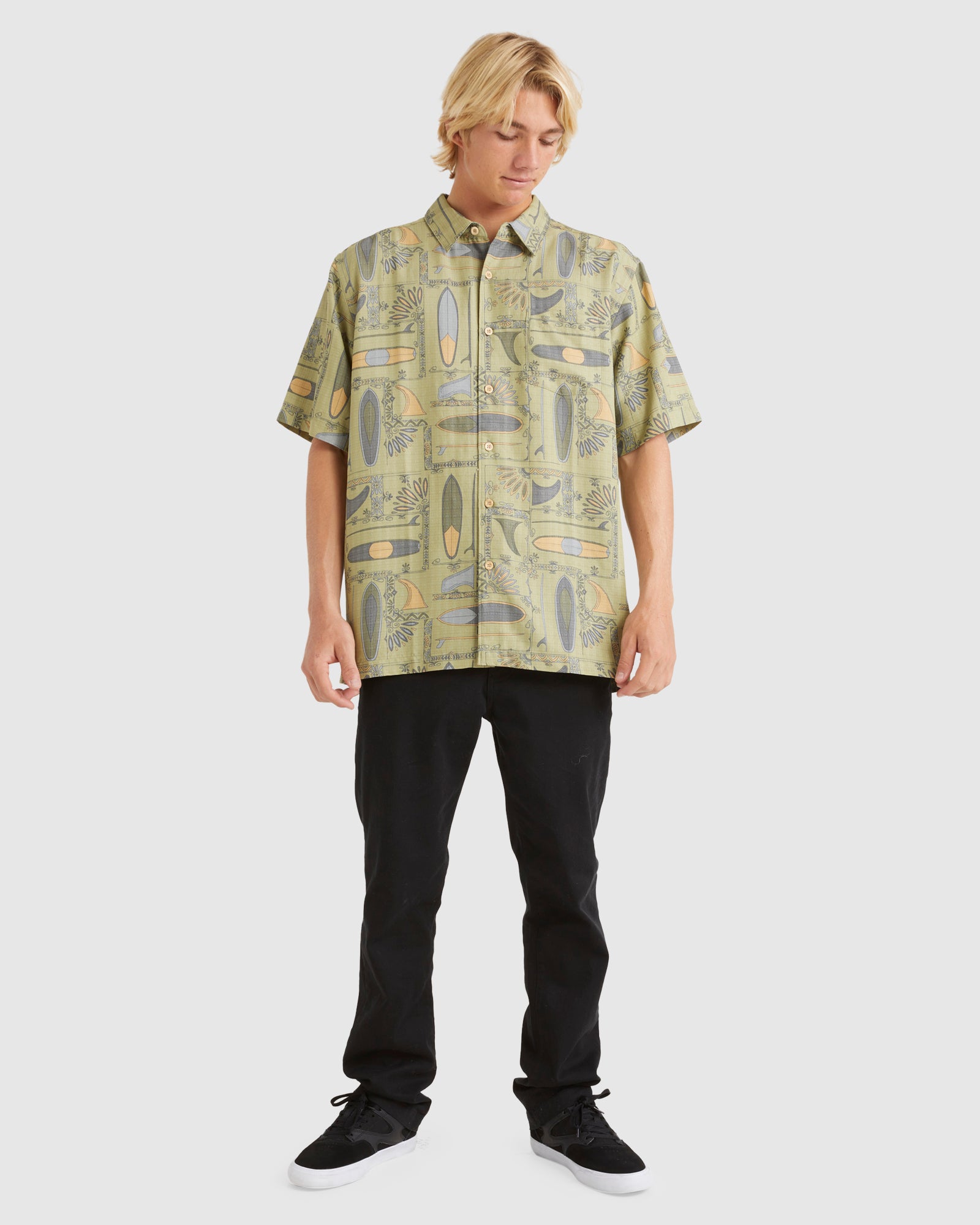 Mens Long Boards Short Sleeve Shirt