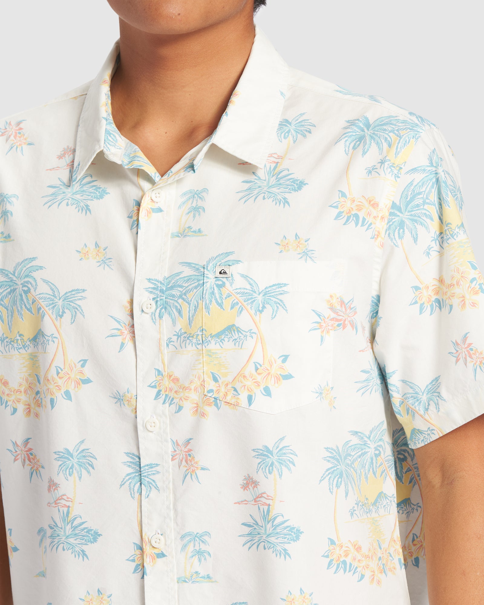 Mens Palm Spritz Short Sleeve Shirt