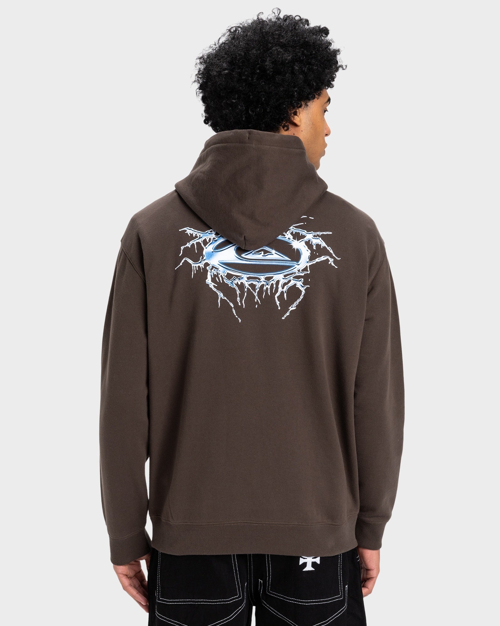 Mens Chrome Lightning Pullover Hoodie