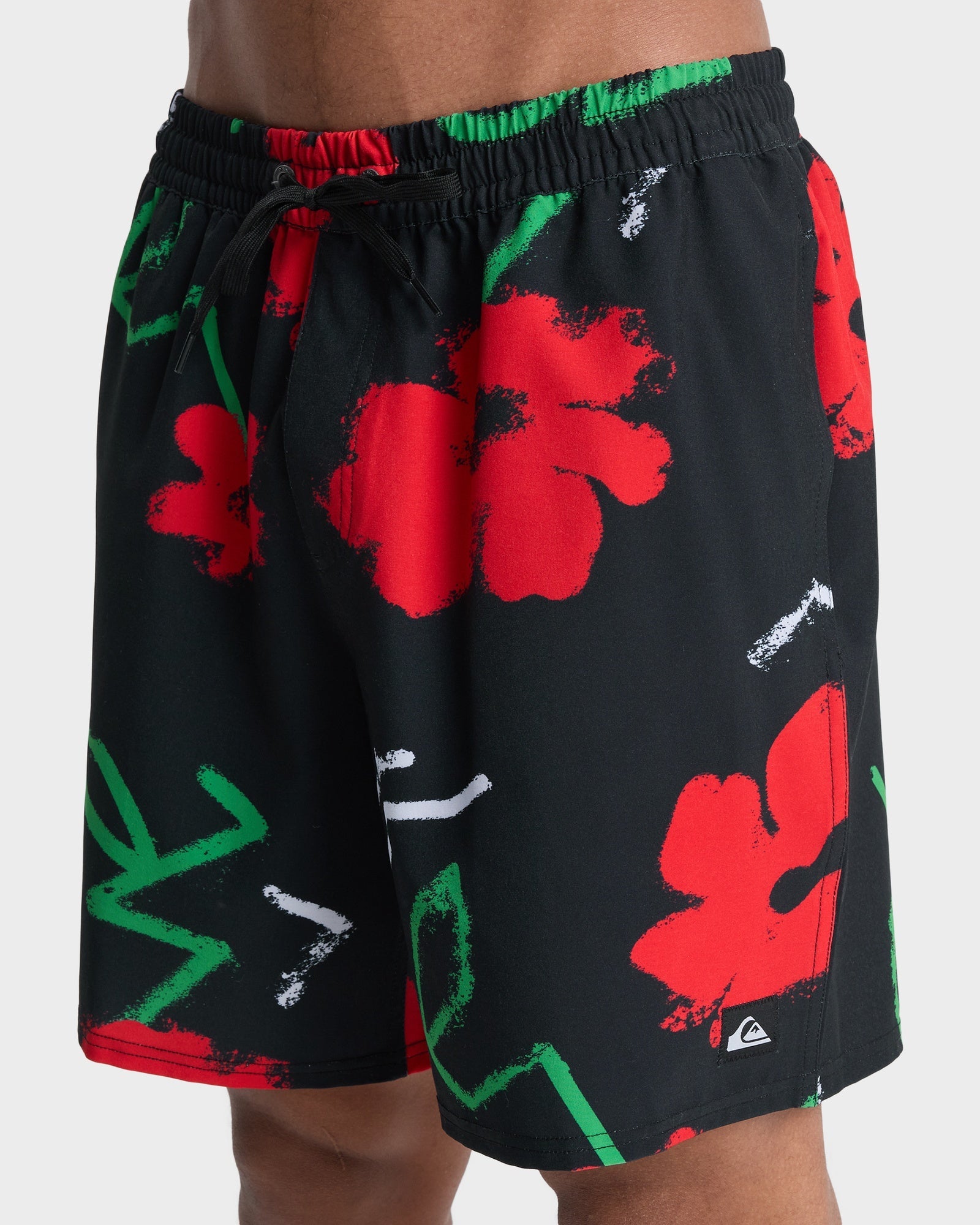 Mens Stretch Printed Volley 17" Swim Shorts