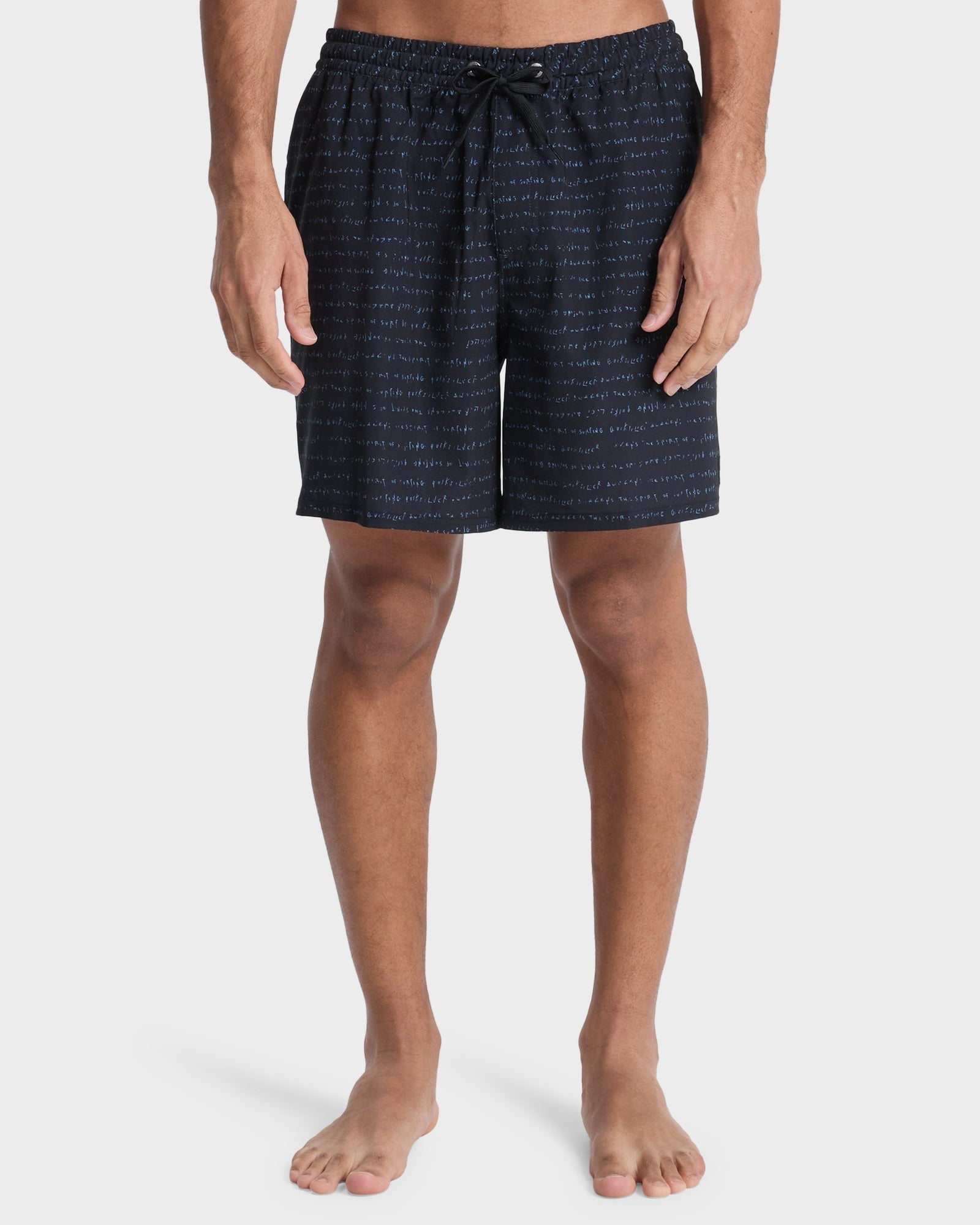 Mens Stretch Printed Volley 17" Swim Shorts