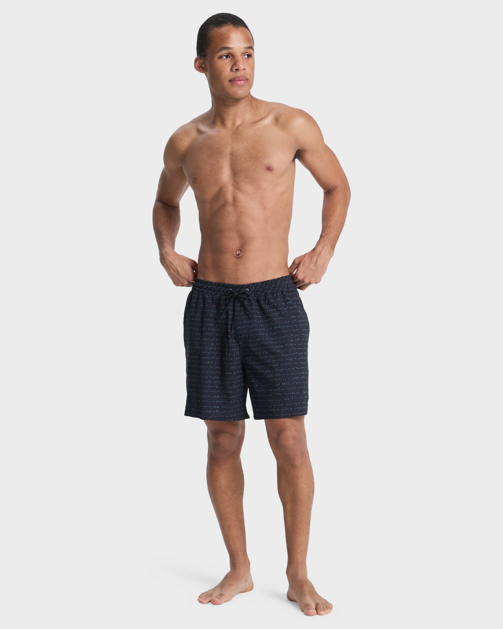 Mens Stretch Printed Volley 17" Swim Shorts