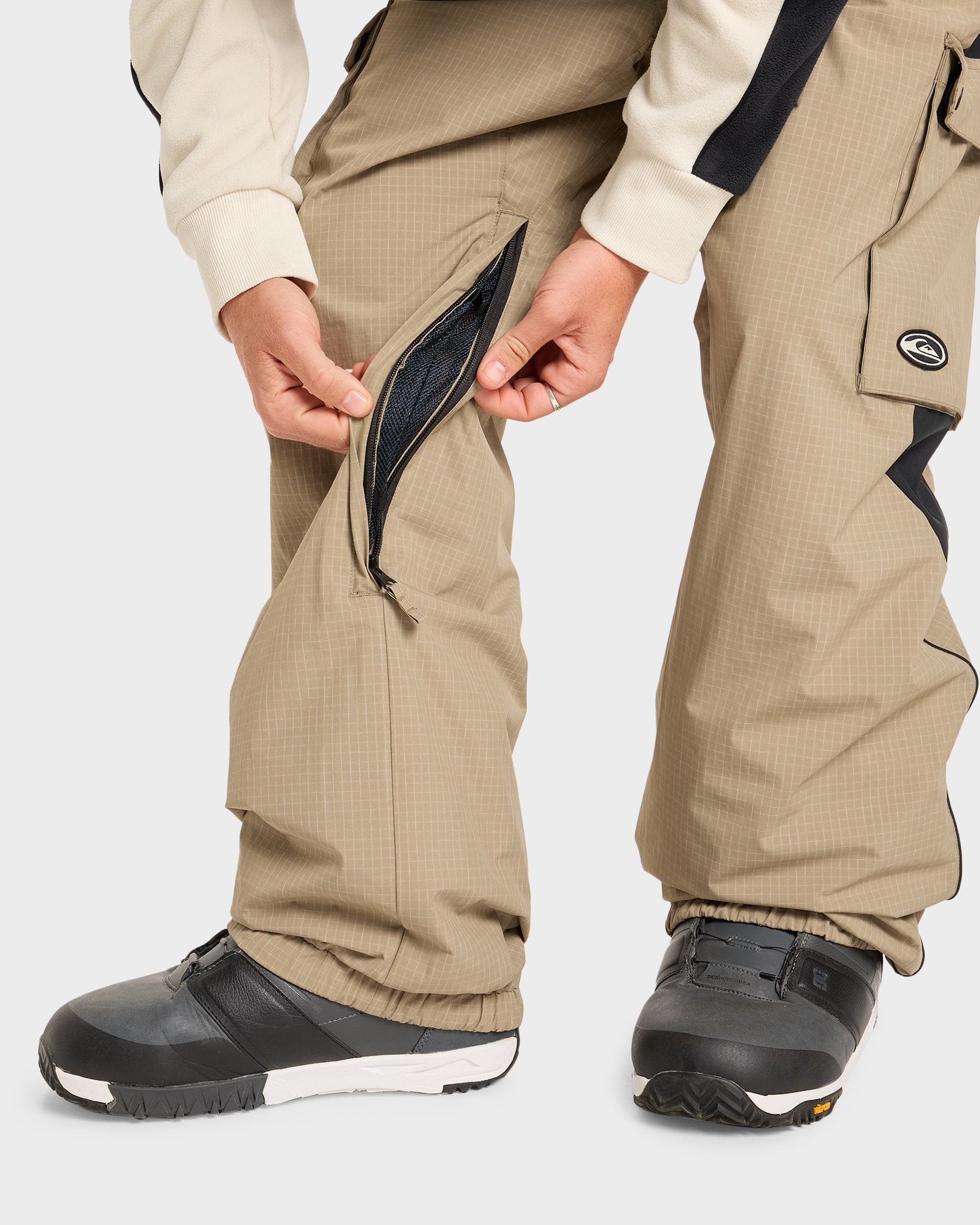 Mens Snow Down Cargo Snow Pants
