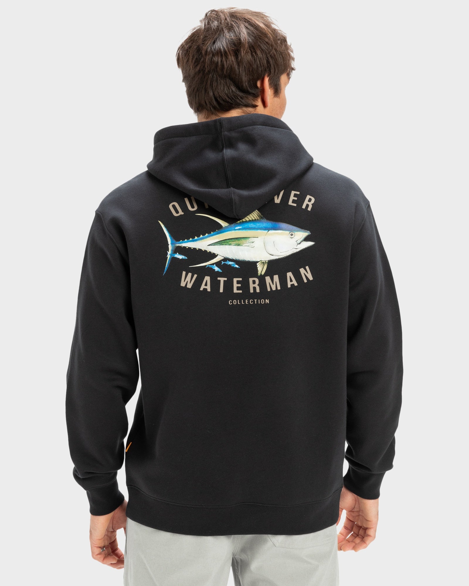 Mens Yellow Fins Pullover Hoodie