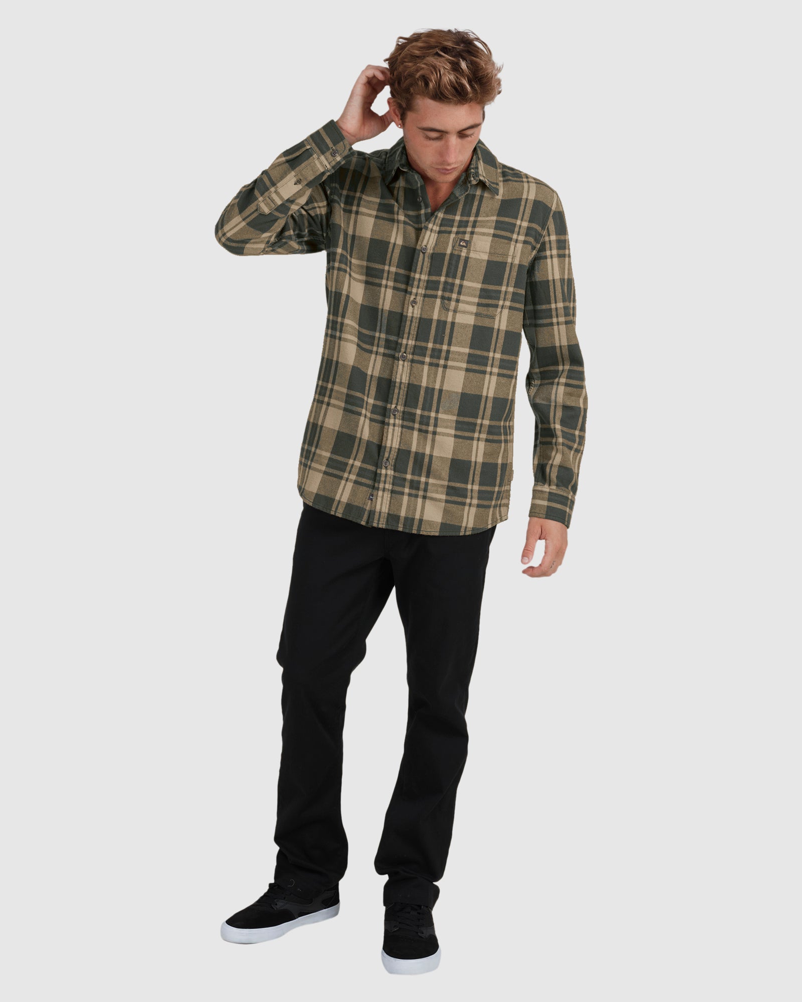 Mens Waterman Scribe Plaid Long Sleeve Shirt
