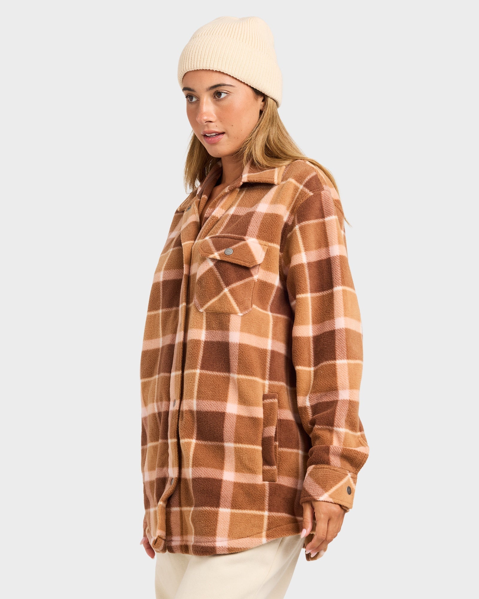 Womens Camp Queen Polar Fleece Long Sleeve Shirt