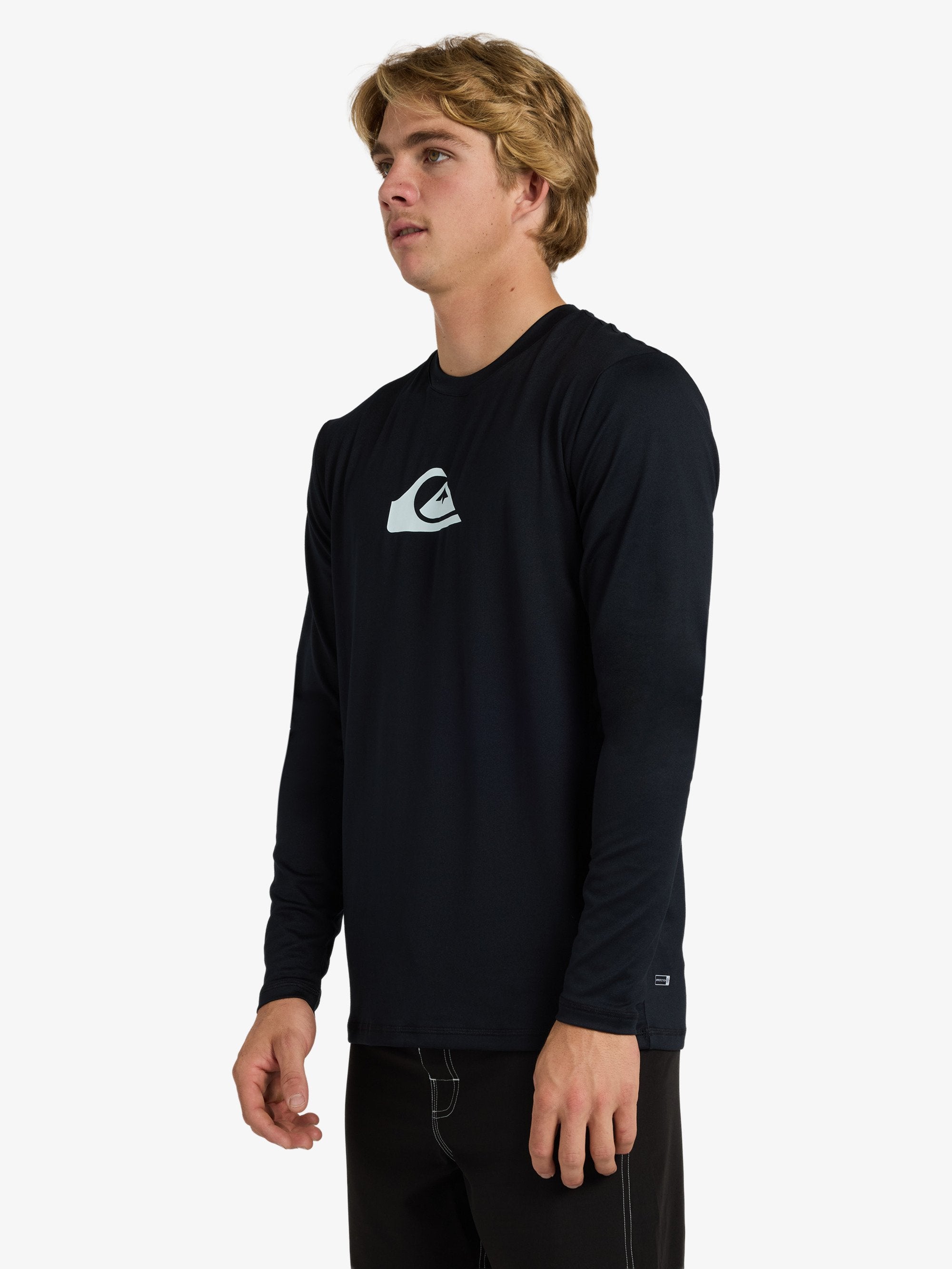 Mens Solid Streak Long Sleeve Surf Shirt