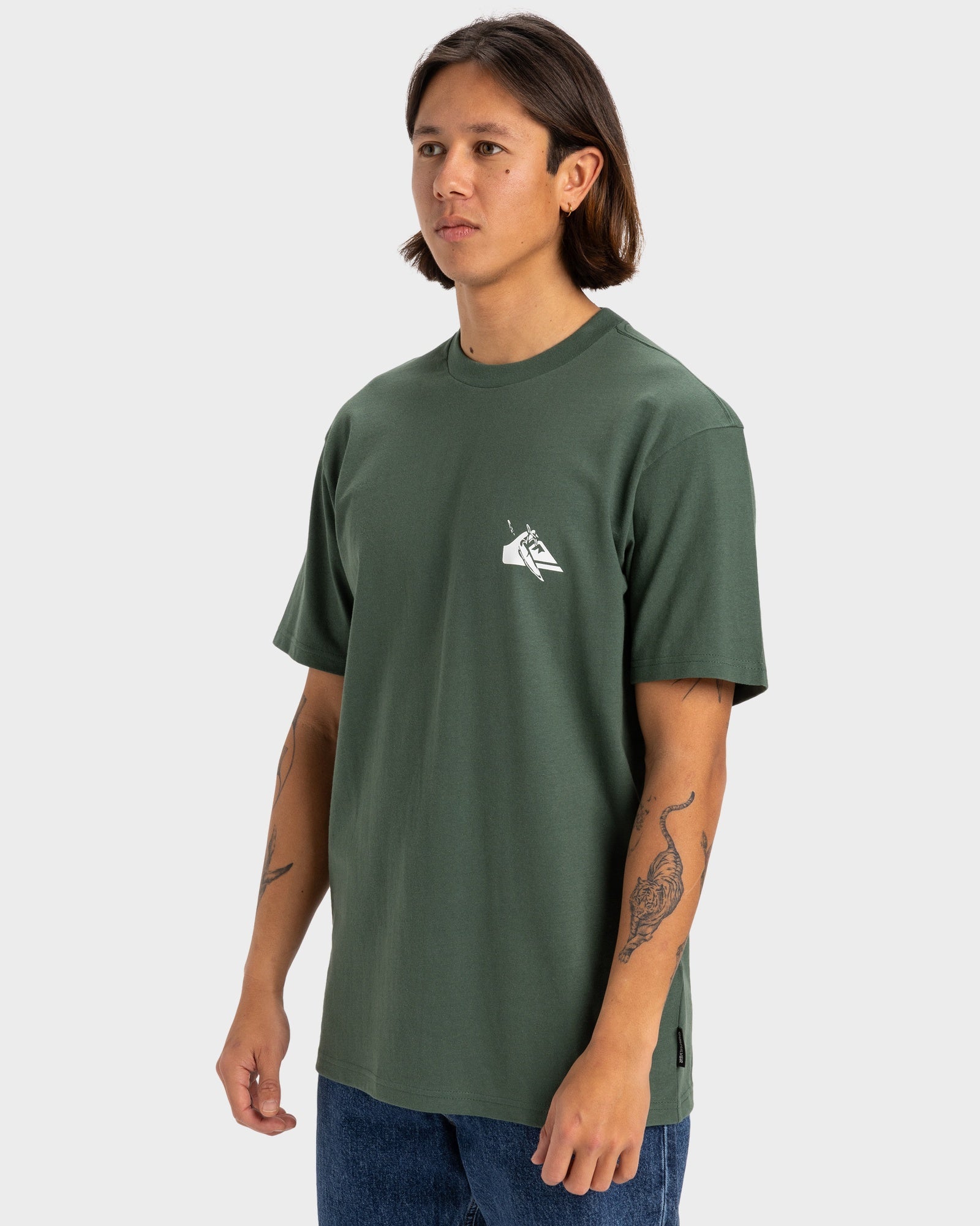 Mens Quiksilver Petroglyph Logo Dna T-Shirt