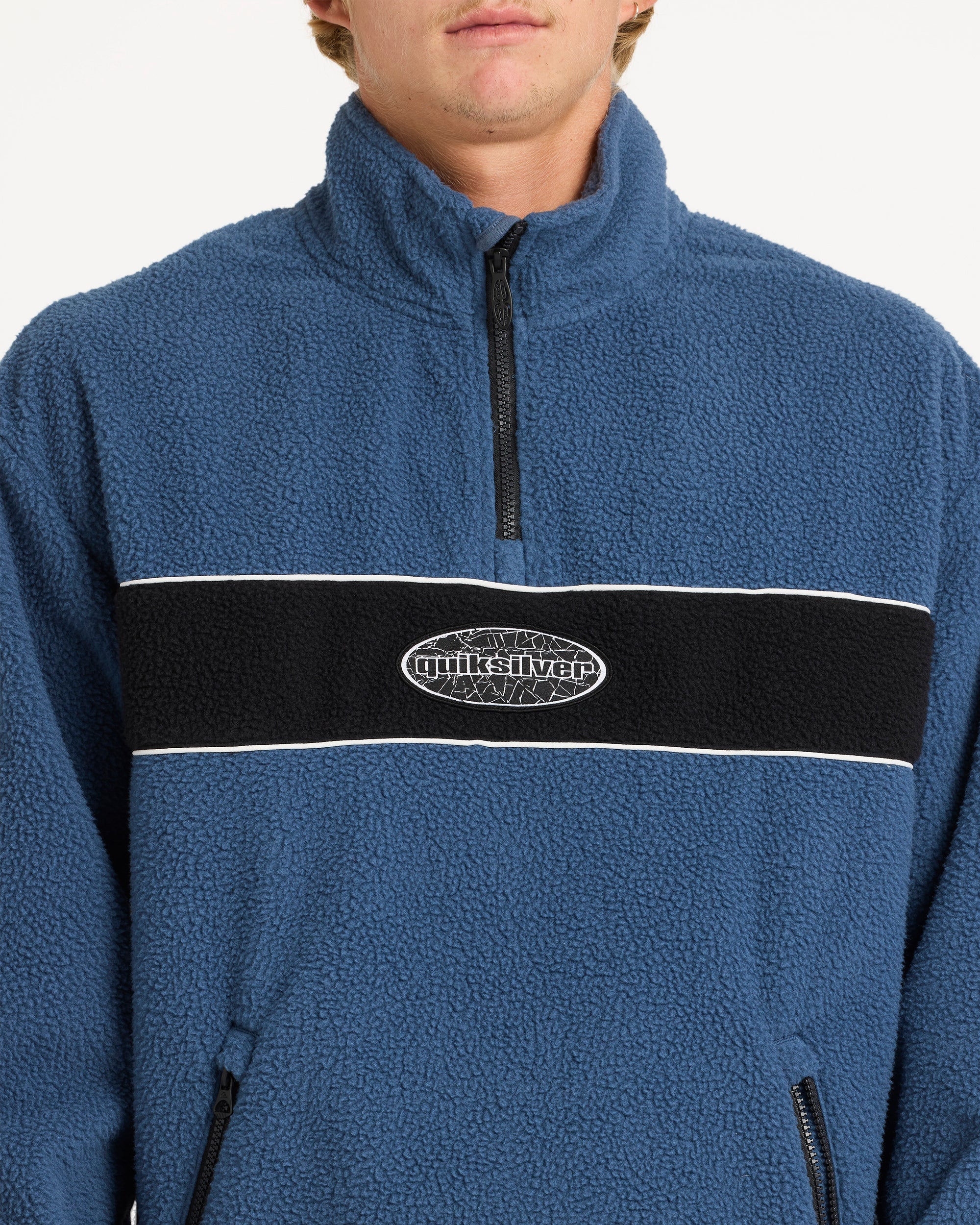 Mens Mercury Panel 1/4 Zip Fleece Jumper