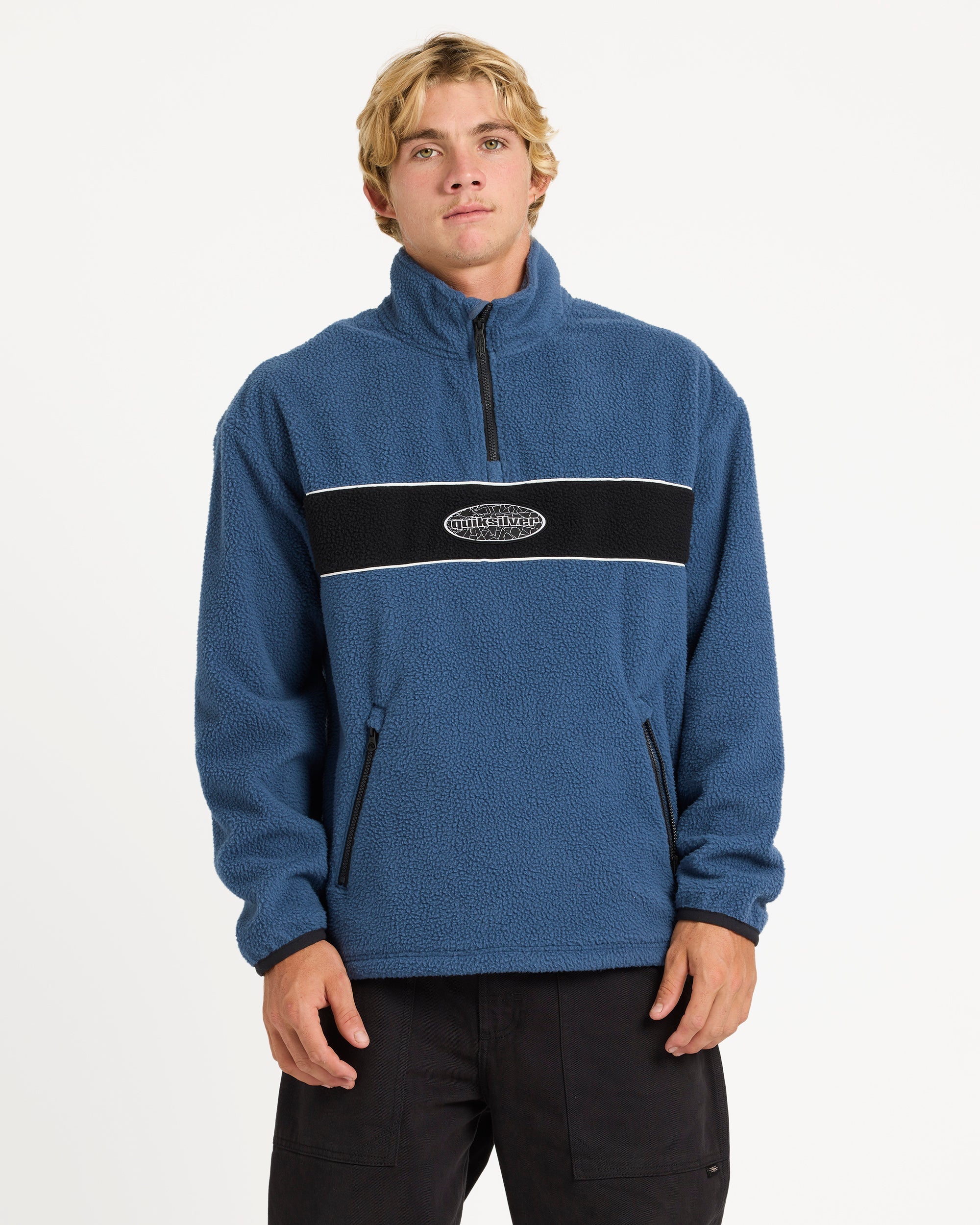 Mens Mercury Panel 1/4 Zip Fleece Jumper