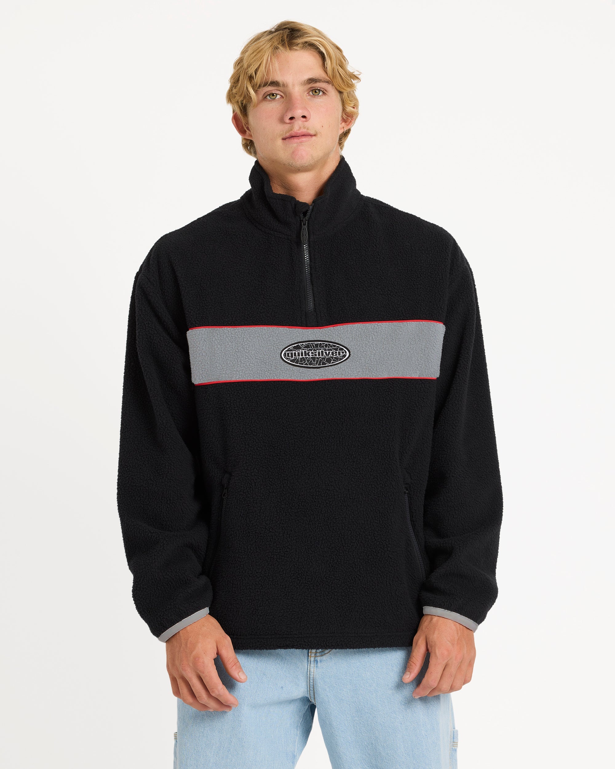 Mens Mercury Panel 1/4 Zip Fleece Jumper