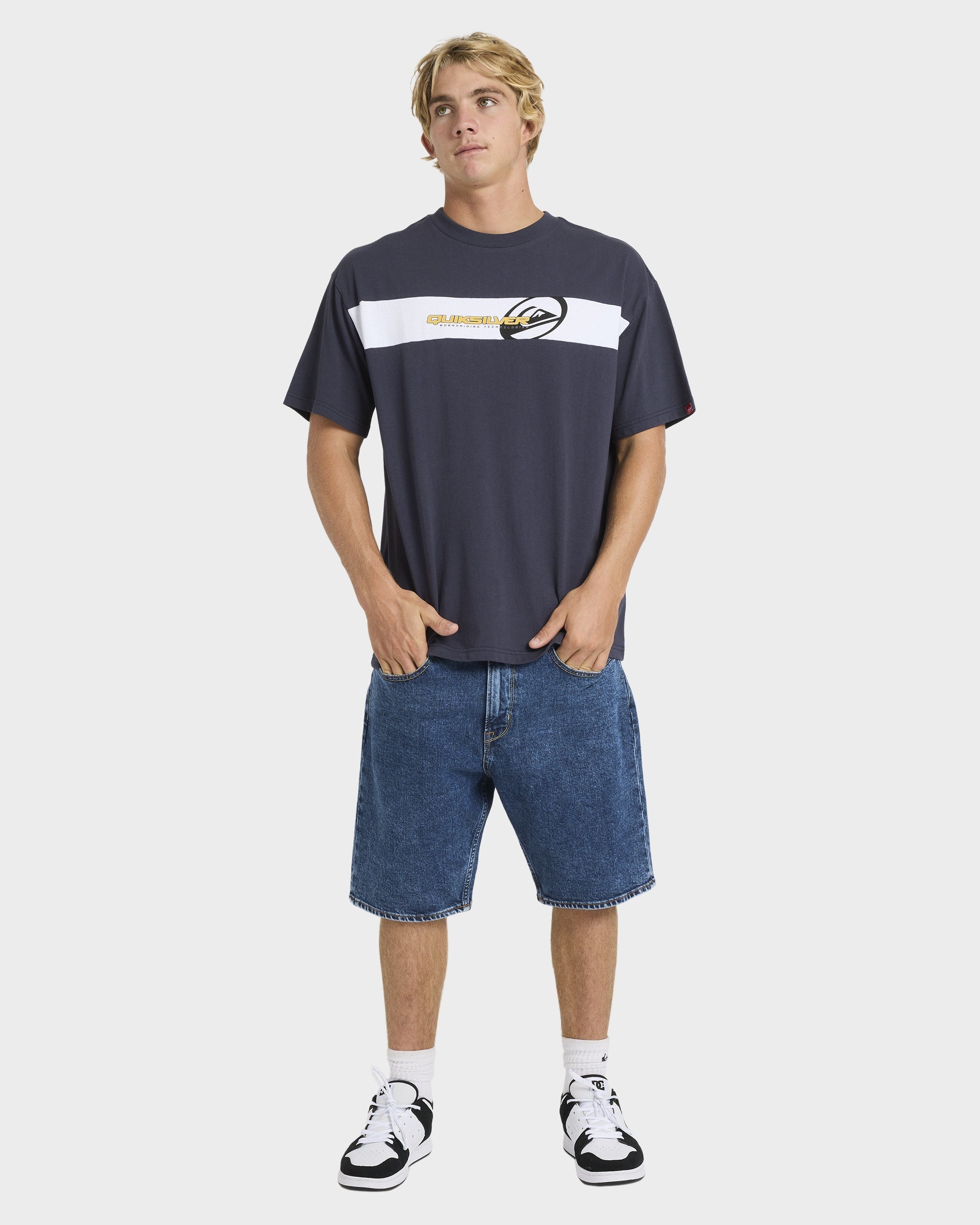 Mens Tilt Panel Knit T-Shirt