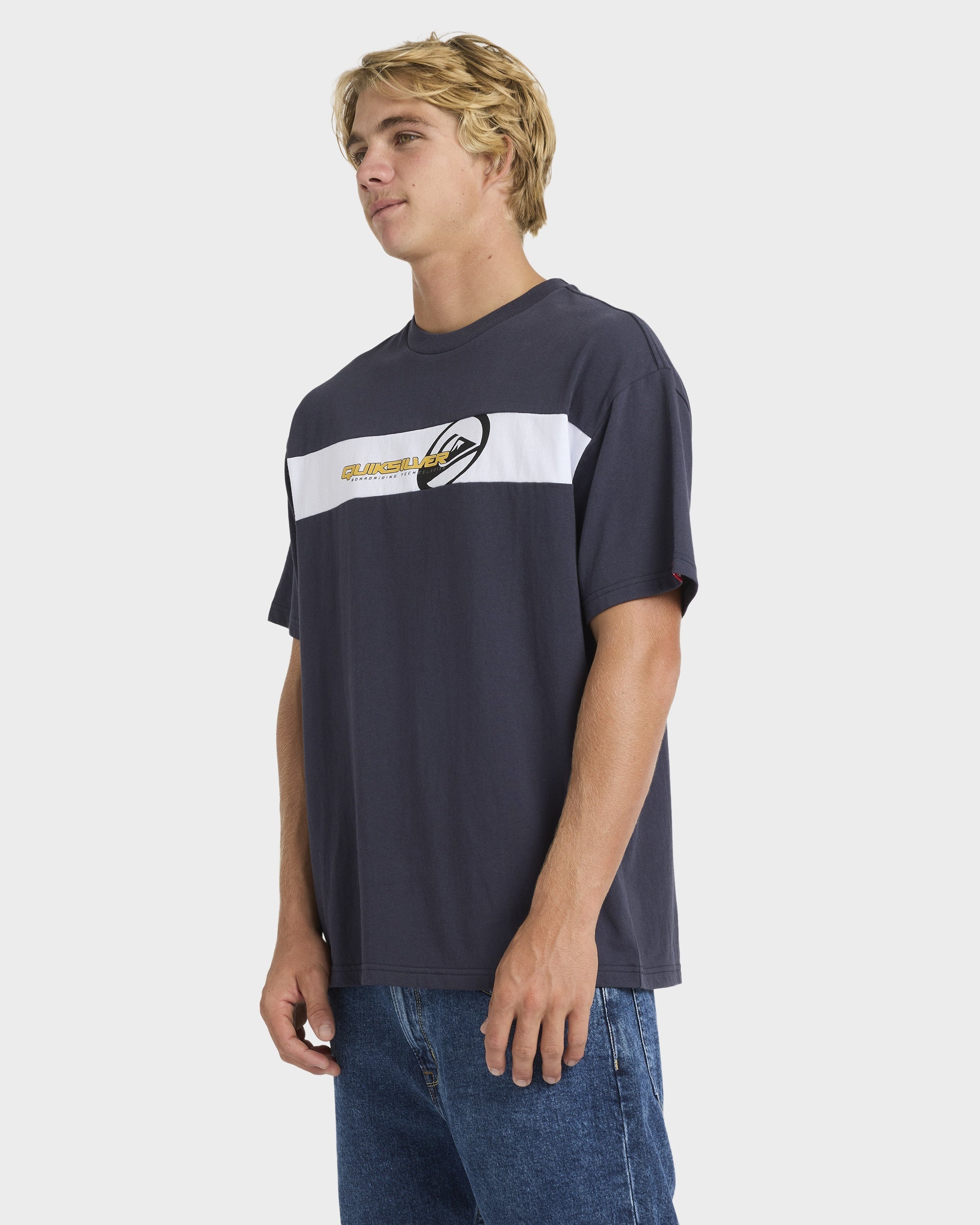 Mens Tilt Panel Knit T-Shirt