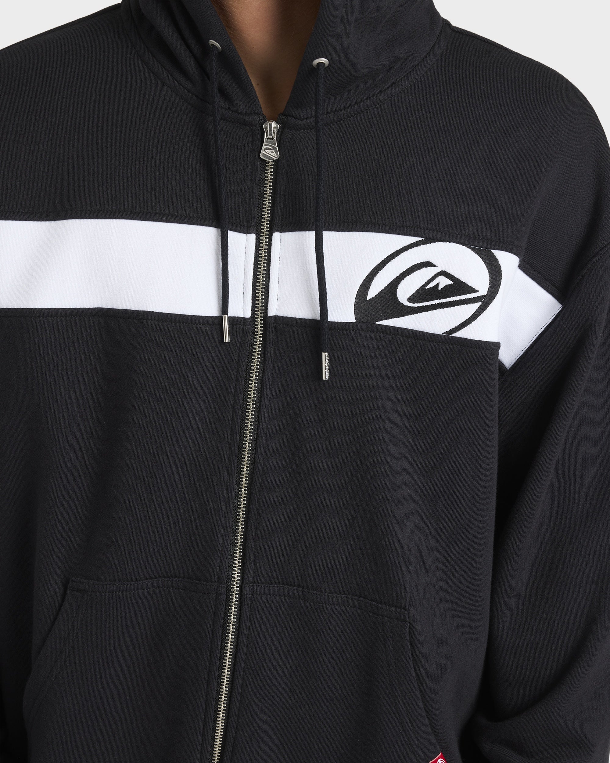 Mens Tilt Panel Zip Up Hoodie