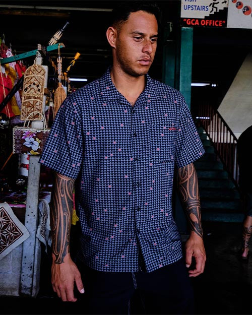Mens Kehu Woven Short Sleeve Shirt