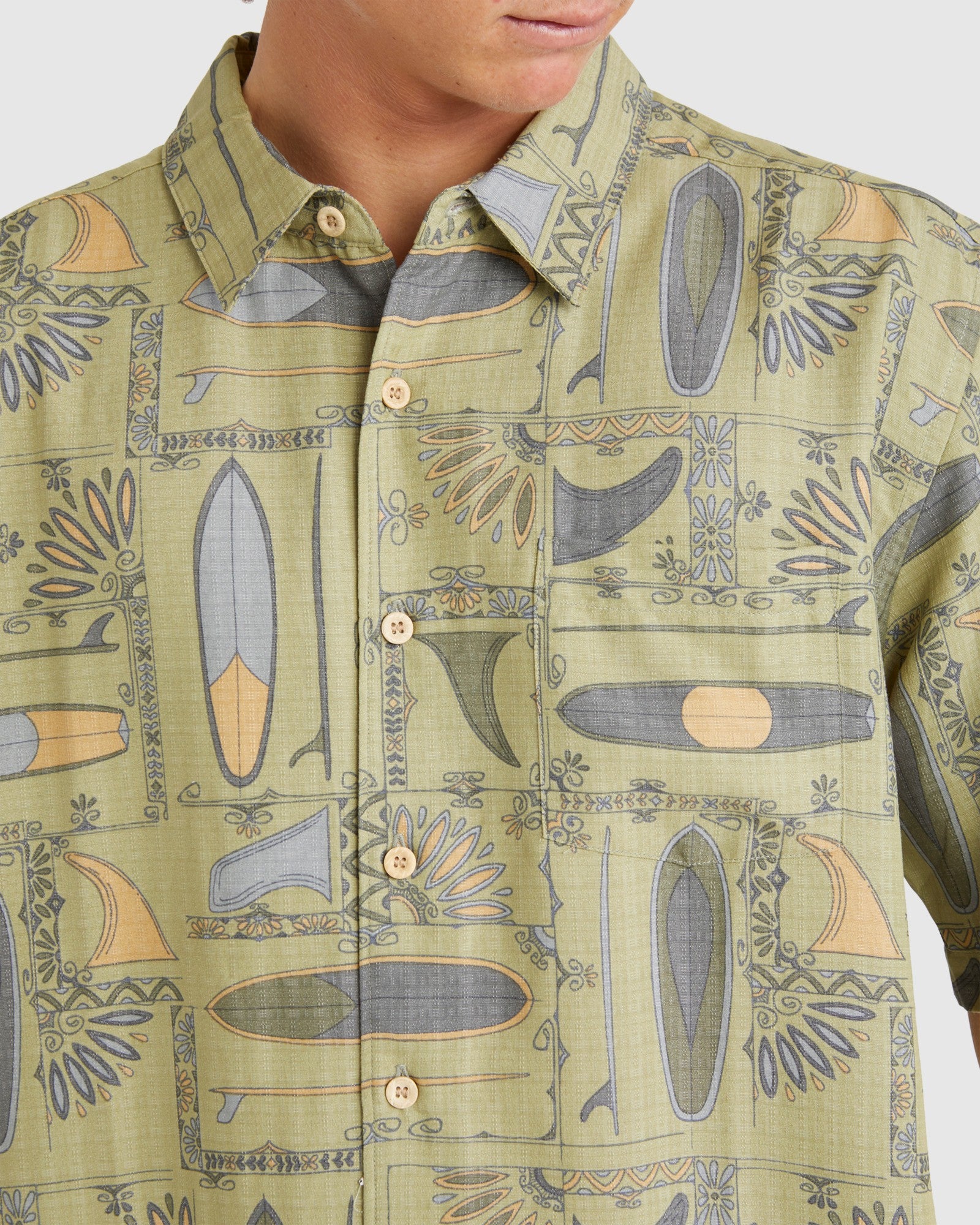 Mens Long Boards Short Sleeve Shirt