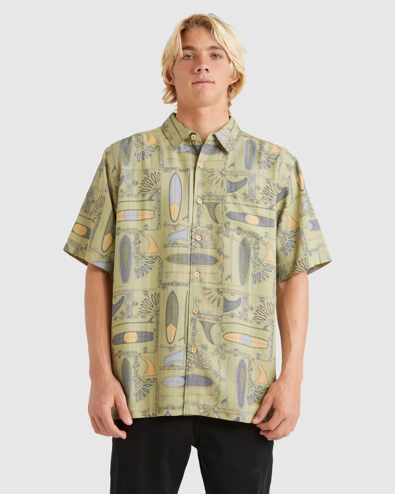 Mens Long Boards Short Sleeve Shirt