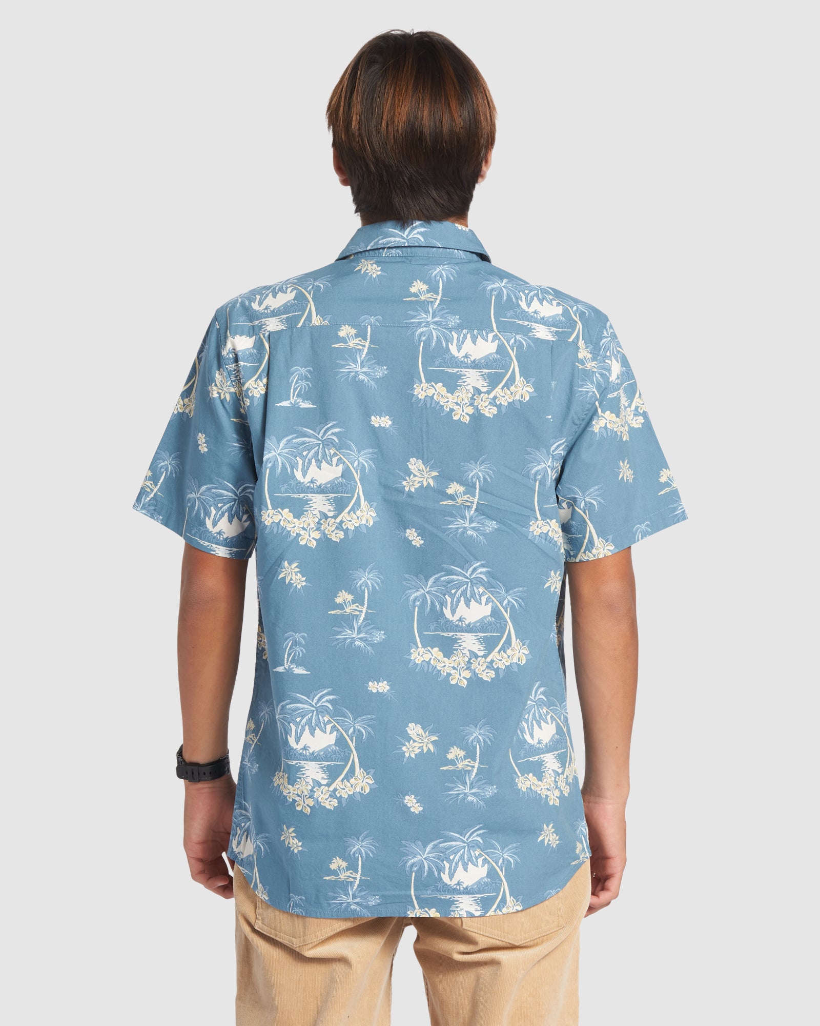 Mens Palm Spritz Short Sleeve Shirt