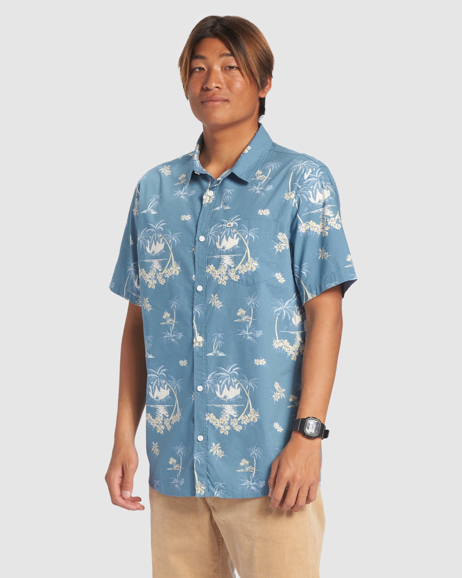 Mens Palm Spritz Short Sleeve Shirt