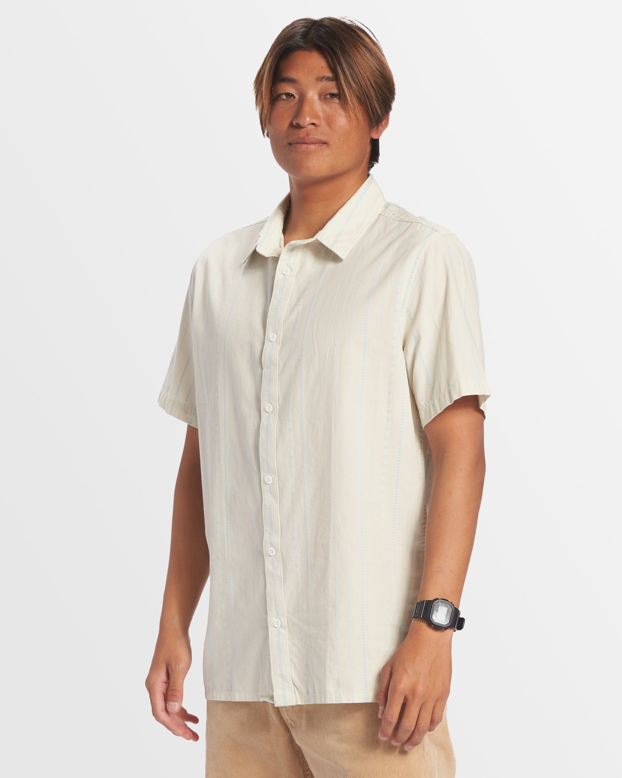 Mens Pacific Stripe Short Sleeve Shirt