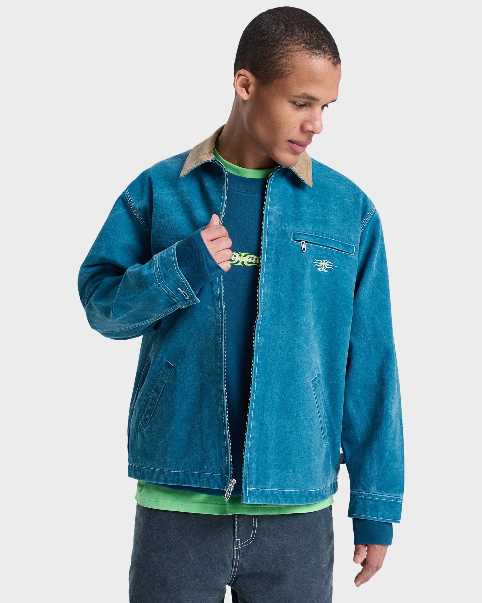 Mens Sharper Pad Unlined Workwear Jacket – Dark Denim – Quiksilver NZ Mens Sharper Pad Unlined Workwear Jacket – Dark Denim – Quiksilver NZ