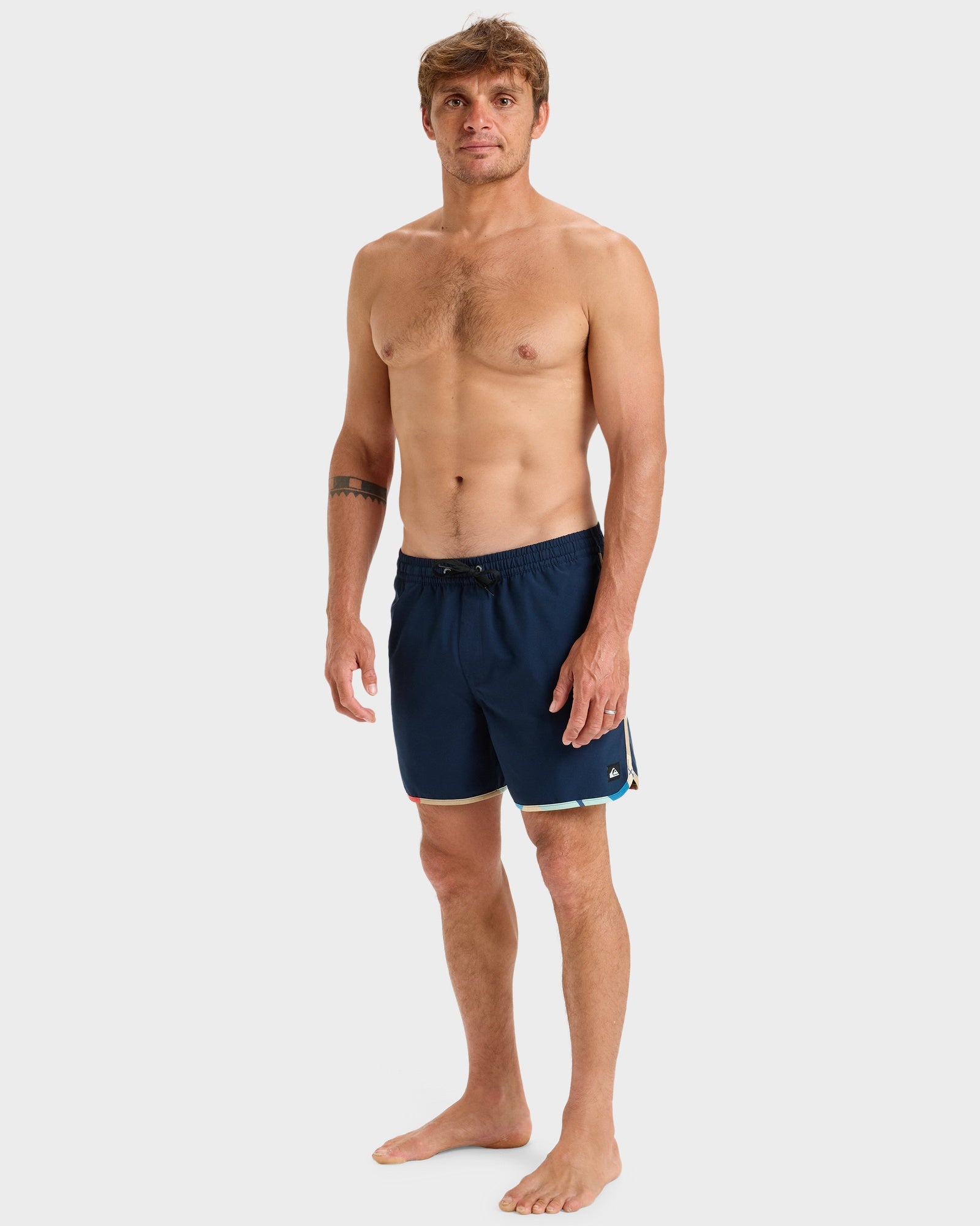 Mens Surfslik Scallop 16" Swim Shorts