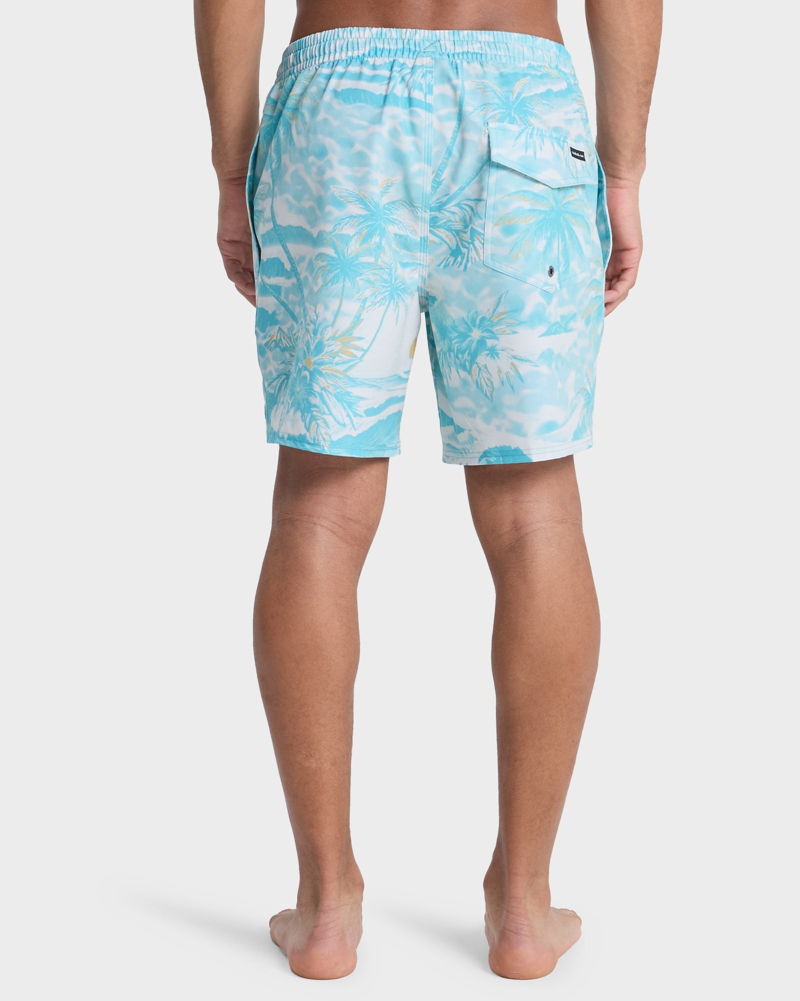 Mens Stretch Printed Volley 17" Swim Shorts