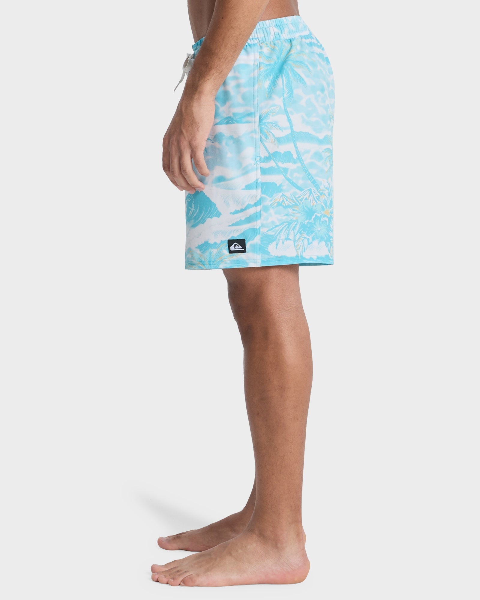 Mens Stretch Printed Volley 17" Swim Shorts