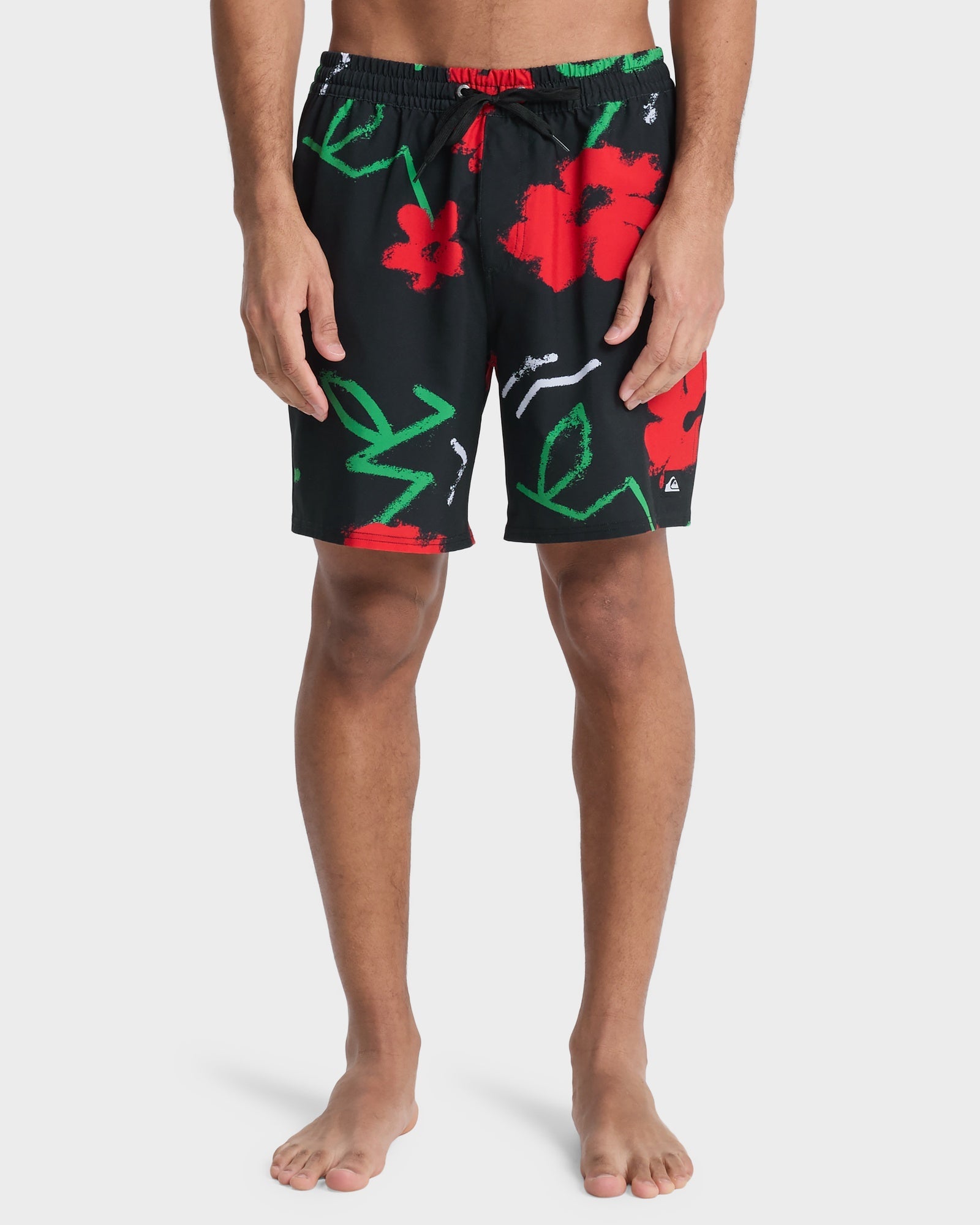 Mens Stretch Printed Volley 17" Swim Shorts