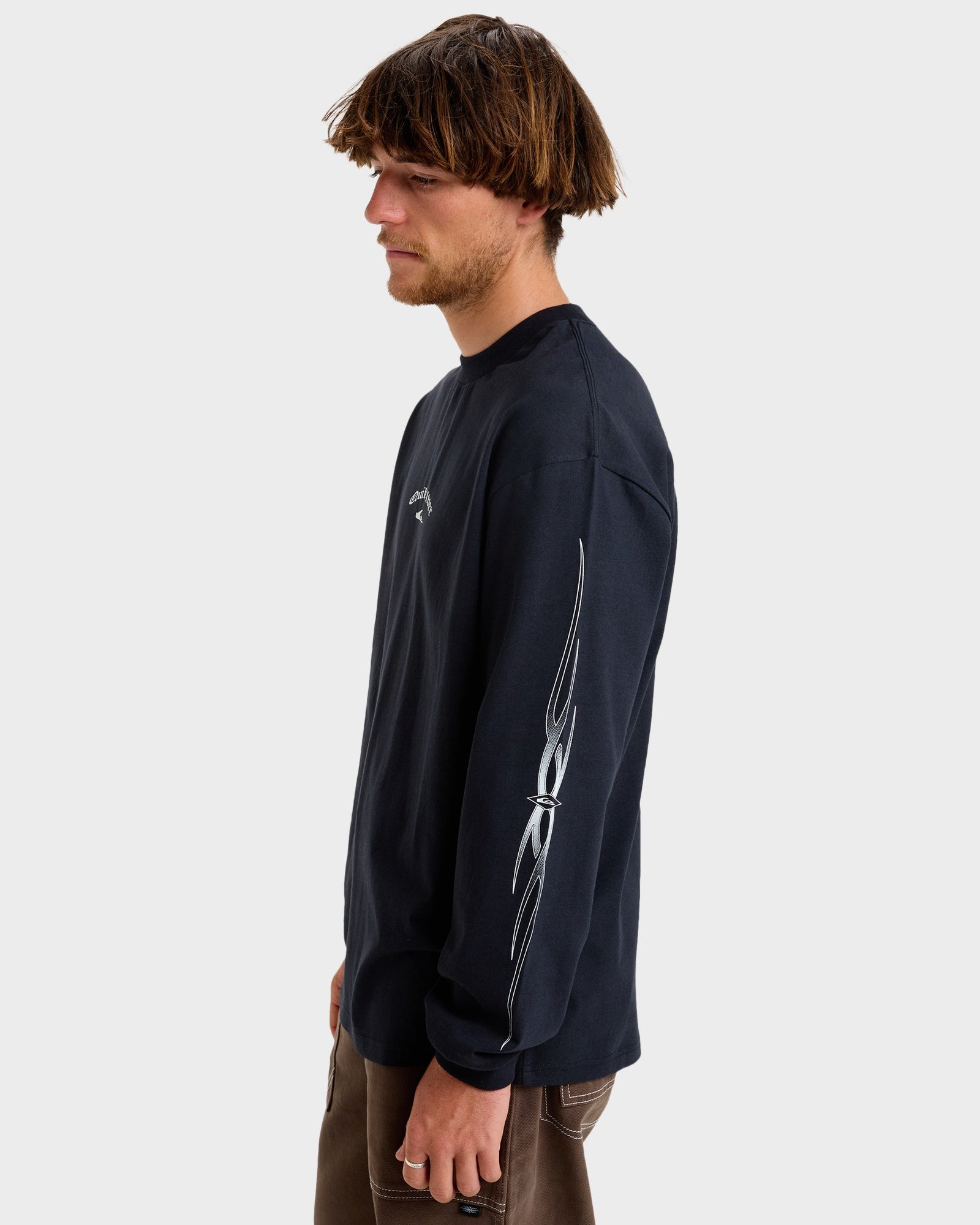 Mens Strech Tribal Long Sleeve T-Shirt