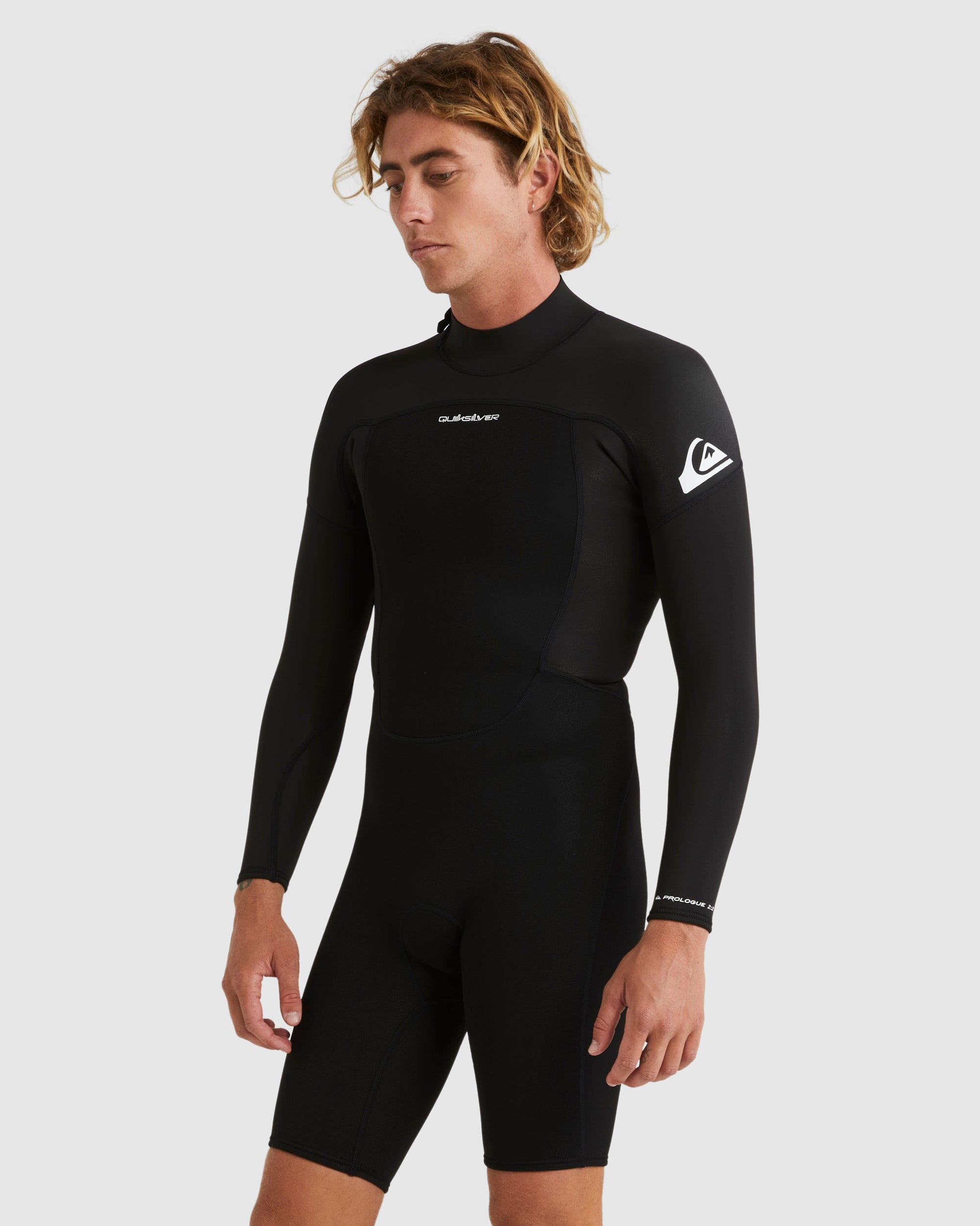 Mens 2/2mm Prologue Long Sleeve Back Zip Springsuit – Black