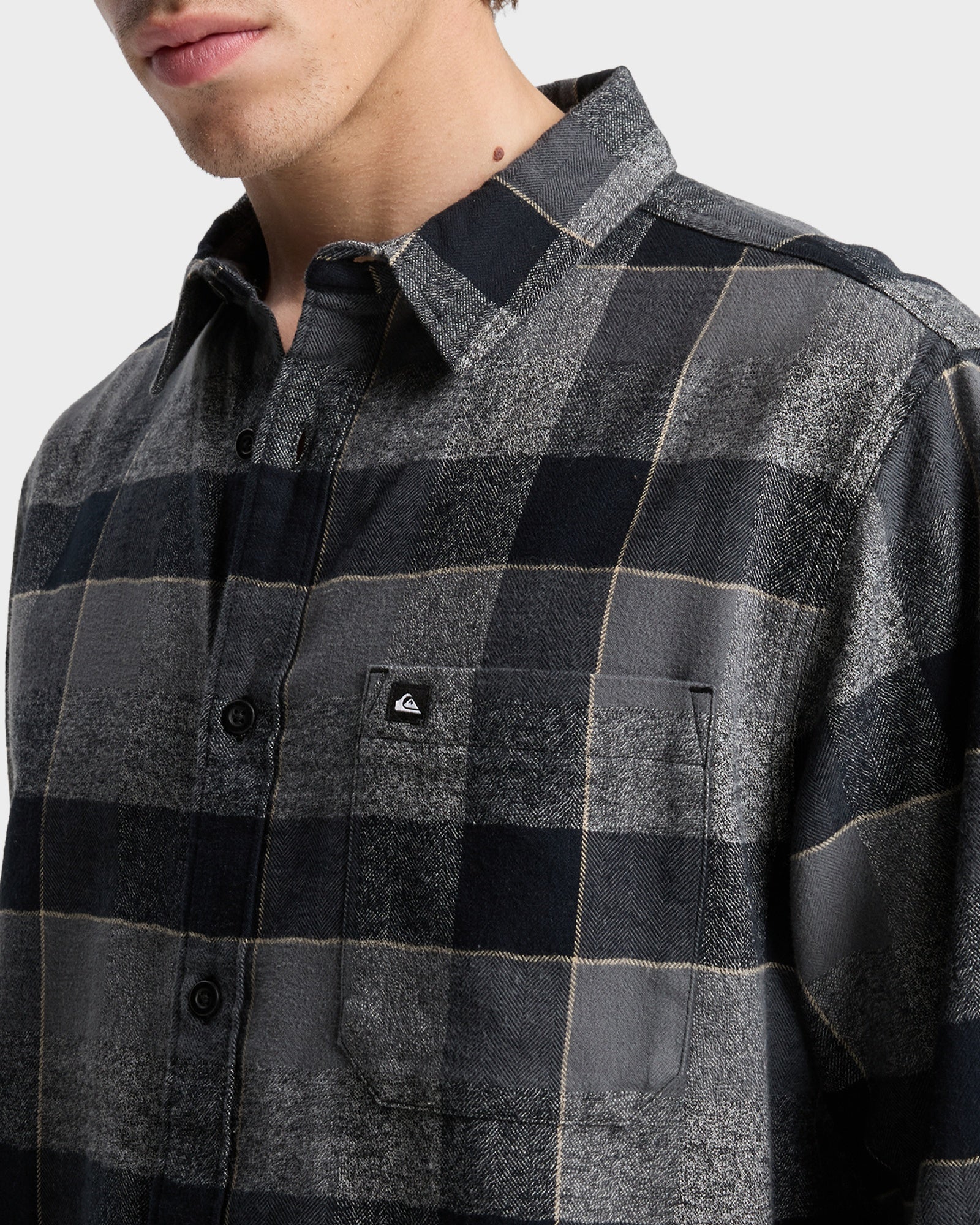 Mens Motherfly Plaid Long Sleeve Shirt