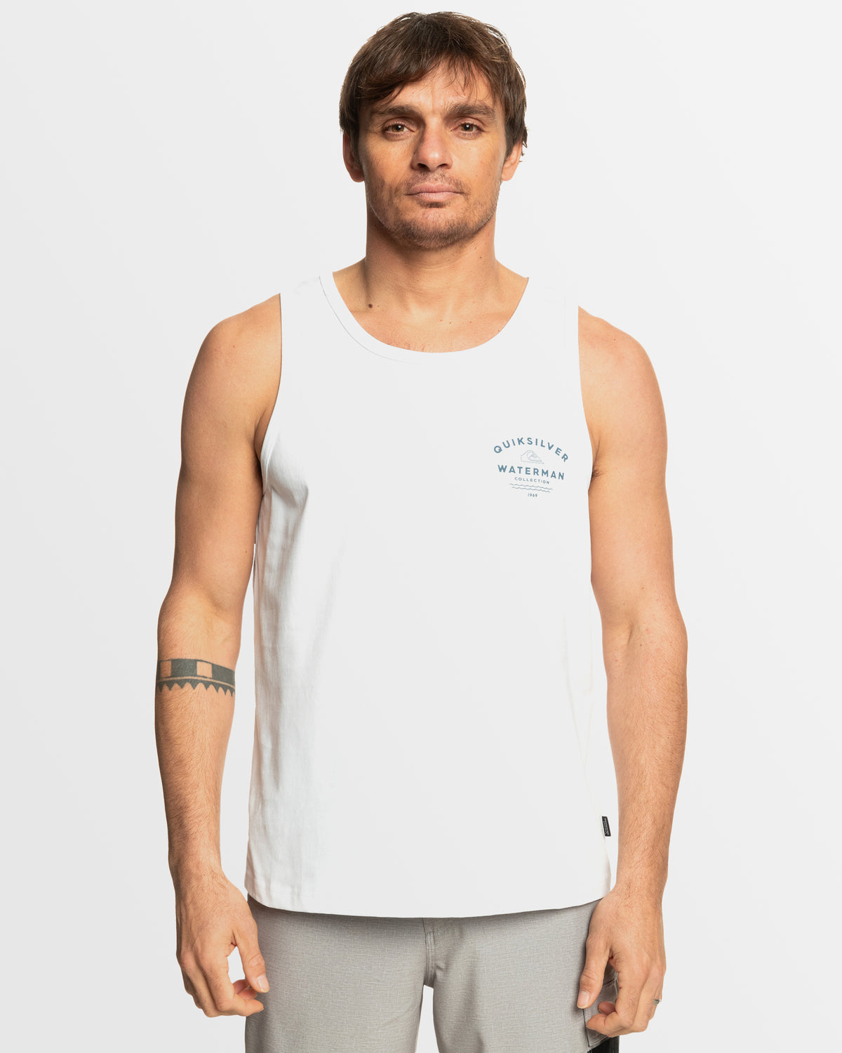 Mens Outer Seas Tank – White – Quiksilver NZ