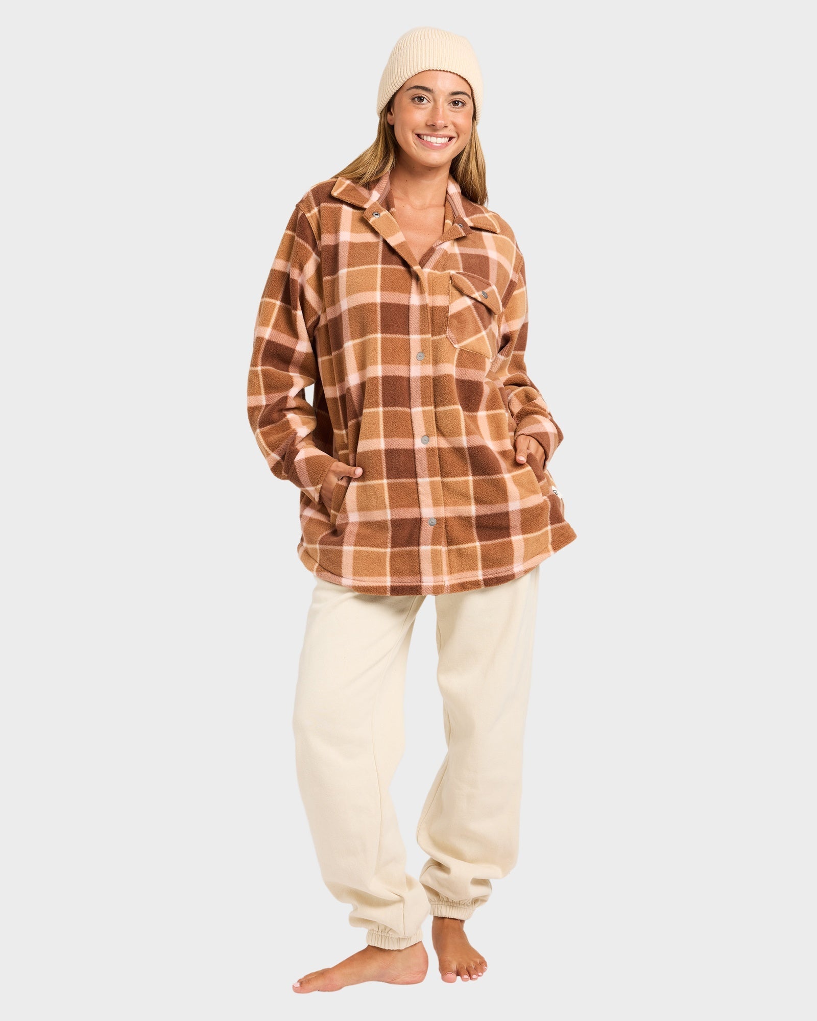 Womens Camp Queen Polar Fleece Long Sleeve Shirt