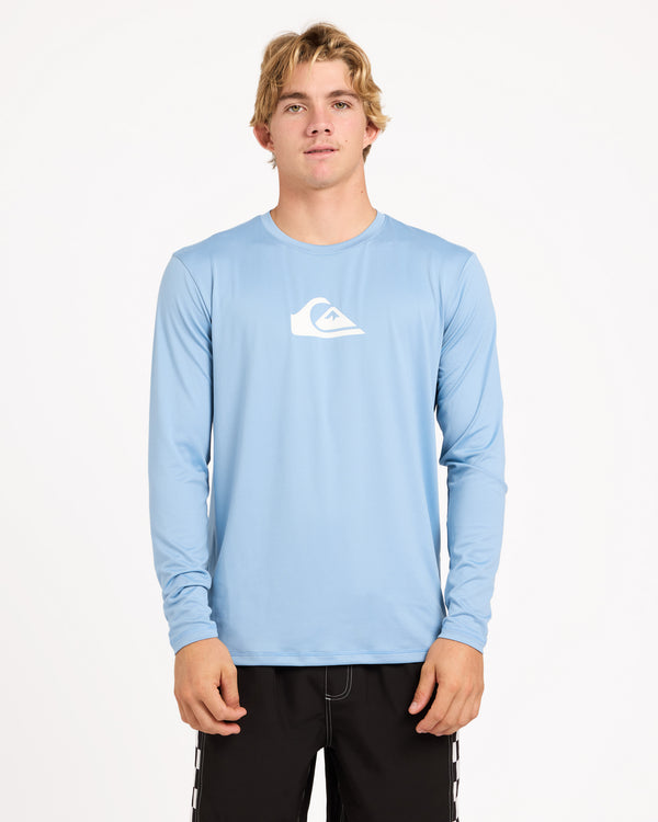 Mens Solid Streak UPF 50 Long Sleeve Surf Shirt
