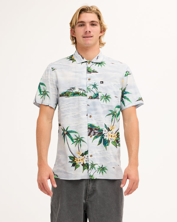 Mens Beach Club Casual Short Sleeve Shirt