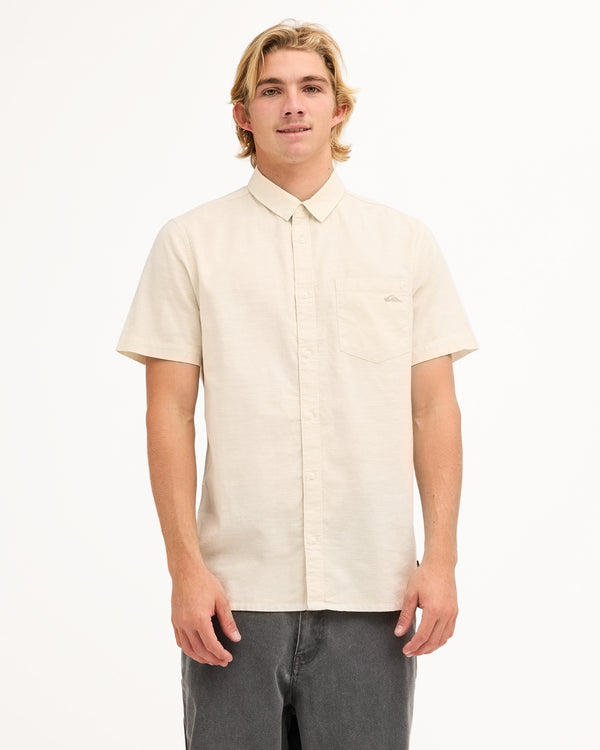 Mens Palm Waves Short Sleeve Shirt