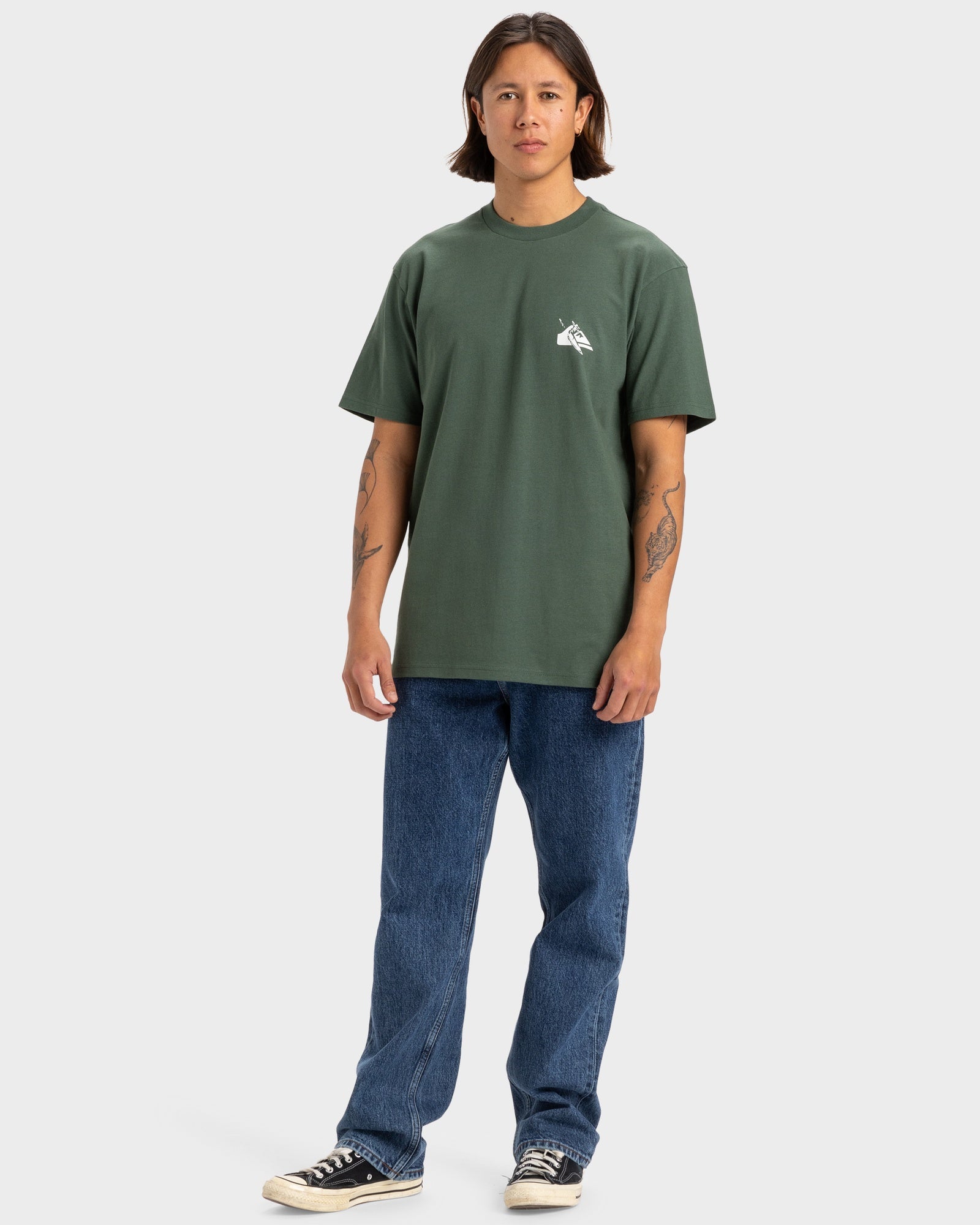 Mens Quiksilver Petroglyph Logo Dna T-Shirt